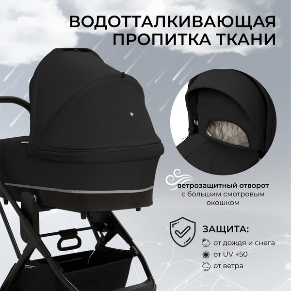 Изображение товара Детская универсальная коляска Sweet Baby Nuvola Air 2в1 (Moon Black)