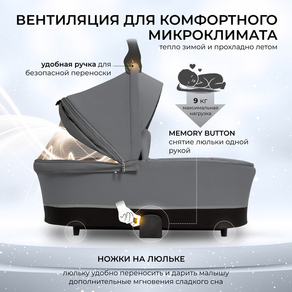 Изображение товара Детская универсальная коляска Sweet Baby Nuvola 2в1 (Slate Grey)