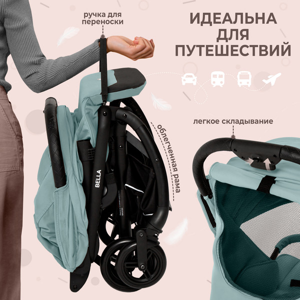 Изображение товара Детская прогулочная коляска Sweet Baby Bella (зеленый)