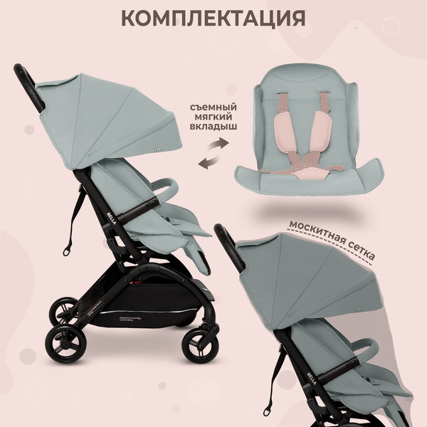 Изображение товара Детская прогулочная коляска Sweet Baby Bella (серый)