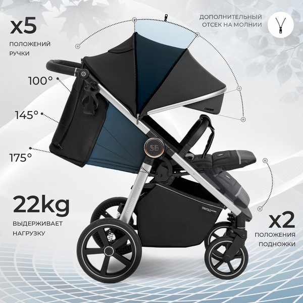 Изображение товара Детская прогулочная коляска Sweet Baby Contente (черный)