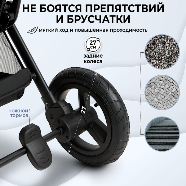 Изображение товара Детская прогулочная коляска Sweet Baby Egoista Air (черный)