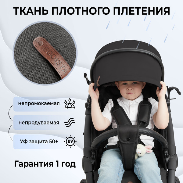 Изображение товара Детская прогулочная коляска Sweet Baby Egoista Air (черный)