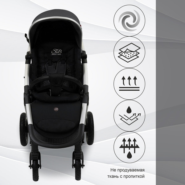 Изображение товара Детская прогулочная коляска Sweet Baby Suburban Light Air (серый)