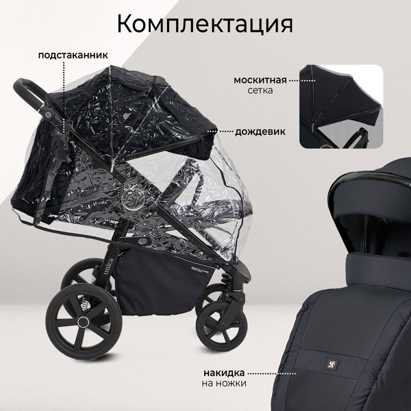 Изображение товара Детская прогулочная коляска Sweet Baby Unica (черный)