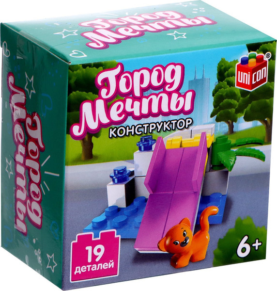 Изображение товара Конструктор Unicon Город мечты. Кошечка на площадке 20514-11 / 9226516 (19эл)