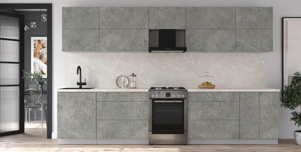 Изображение товара Кухонный гарнитур Интерлиния Мила Матте 3.4 Б (керамика/керамика/опал светлый)