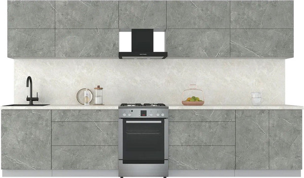 Изображение товара Кухонный гарнитур Интерлиния Мила Матте 3.6 Б (керамика/керамика/опал светлый)