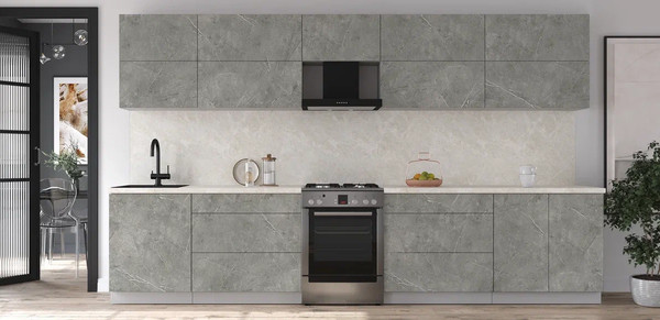 Изображение товара Кухонный гарнитур Интерлиния Мила Матте 3.6 Б (керамика/керамика/опал светлый)