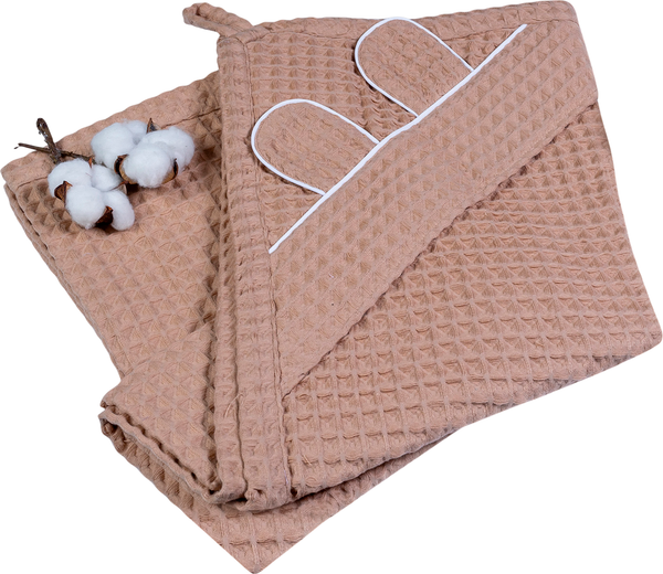 Изображение товара Полотенце с капюшоном Sweet Baby C ушками 115x115 (Cammello)