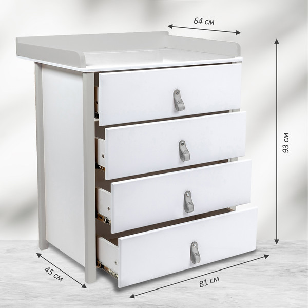 Изображение товара Комод пеленальный Sweet Baby Massimo (белый/серый)