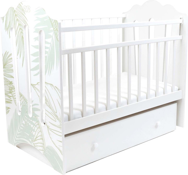 Изображение товара Детская кроватка Sweet Baby Cristallina с маятником с ящиком (белый)