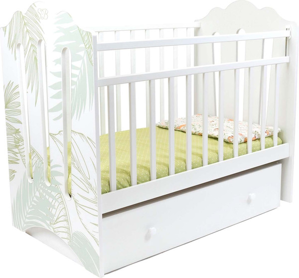 Изображение товара Детская кроватка Sweet Baby Cristallina с маятником с ящиком (белый)