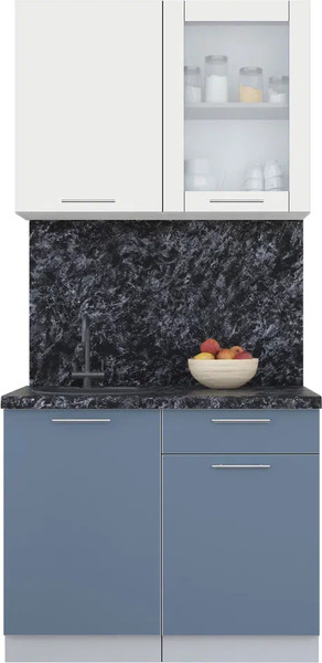 Изображение товара Кухонный гарнитур Интерлиния Мила Пластик 1.0 Б (зефирный/арктический/кастилло темный)