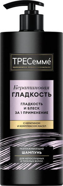 Изображение товара Шампунь для волос Tresemme Кератиновая гладкость (1л)