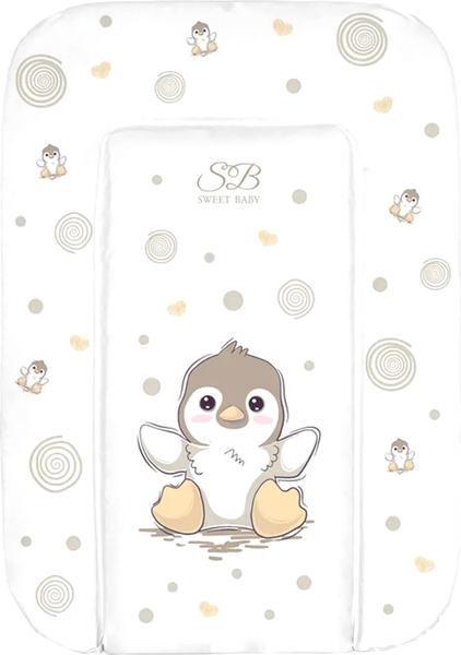 Изображение товара Пеленальный матрас Sweet Baby Pinguino New Crema 48x71 (пингвин бежевый)