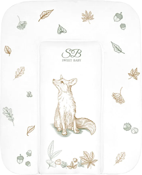 Изображение товара Пеленальный матрас Sweet Baby Foresta Magica Crema Arancio 58x71 (лиса бежевый/оранжевый)