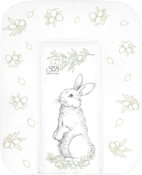 Изображение товара Пеленальный матрас Sweet Baby Foresta Magica Grigio Oliva 58x71 (заяц серый/оливковый)