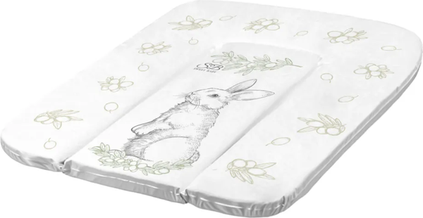 Изображение товара Пеленальный матрас Sweet Baby Foresta Magica Grigio Oliva 58x71 (заяц серый/оливковый)