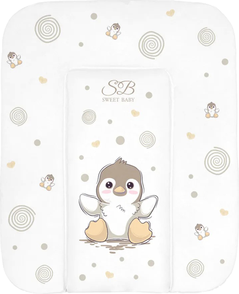 Изображение товара Пеленальный матрас Sweet Baby Pinguino New Crema 58x71 (пингвин бежевый)