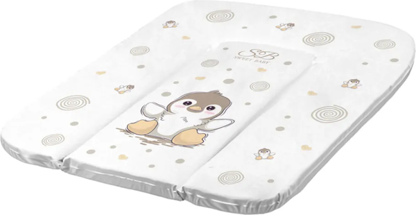 Изображение товара Пеленальный матрас Sweet Baby Pinguino New Crema 58x71 (пингвин бежевый)