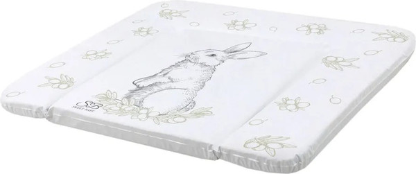 Изображение товара Пеленальный матрас Sweet Baby Foresta Magica Grigio Oliva 80x71 (заяц серый/оливковый)