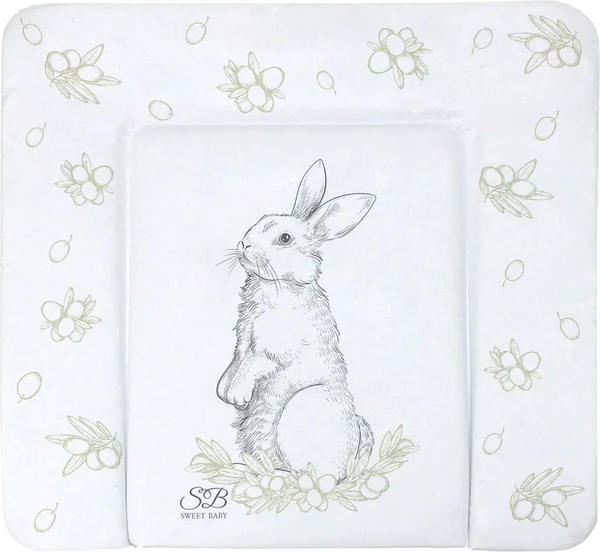 Изображение товара Пеленальный матрас Sweet Baby Foresta Magica Grigio Oliva 80x71 (заяц серый/оливковый)