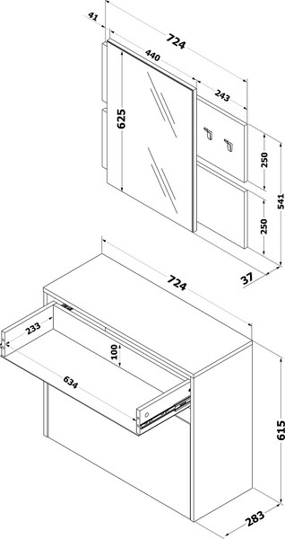 Изображение товара Секция в прихожую Сокол-Мебель ВШ-15 (белый)