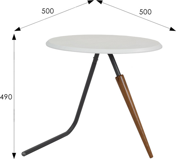 Изображение товара Журнальный столик Мебелик Дуэт 7Н (белый/серый бетон/бук)