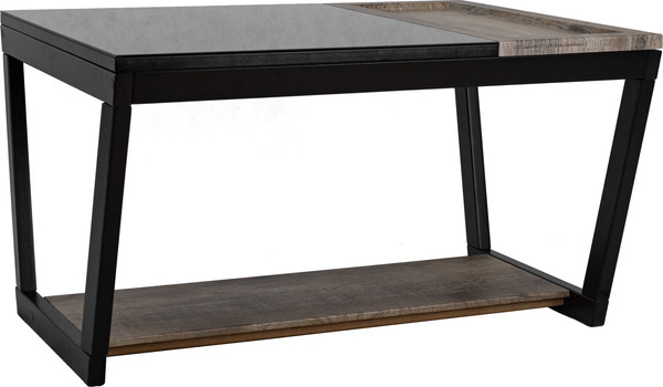 Изображение товара Журнальный столик Мебелик BeautyStyle 31 (дуб крымский состаренный/венге/стекло черное)