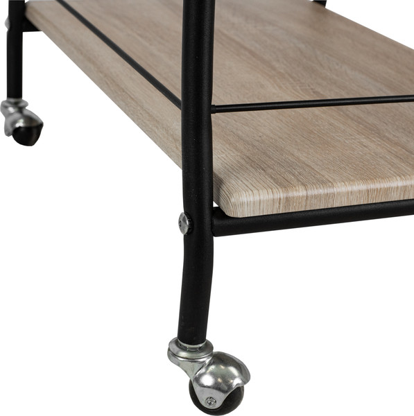 Изображение товара Сервировочный столик Мебелик Марко (дуб сонома/эбеновое дерево/черный)