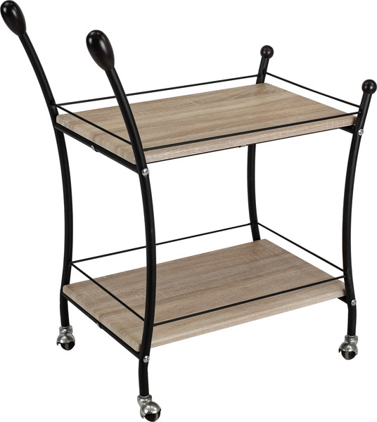 Изображение товара Сервировочный столик Мебелик Марко (дуб сонома/эбеновое дерево/черный)