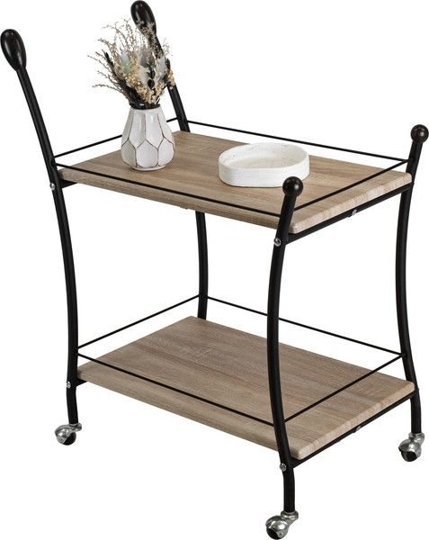 Изображение товара Сервировочный столик Мебелик Марко (дуб сонома/эбеновое дерево/черный)