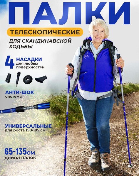 Изображение товара Палки для скандинавской ходьбы Classmark Z23060803 / 1935794 (синий)