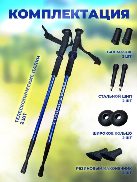 Изображение товара Палки для скандинавской ходьбы Classmark Z23060803 / 1935794 (синий)