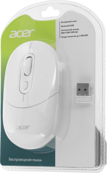 Изображение товара Мышь Acer OMR301 / ZL.MCECC.01U (белый)