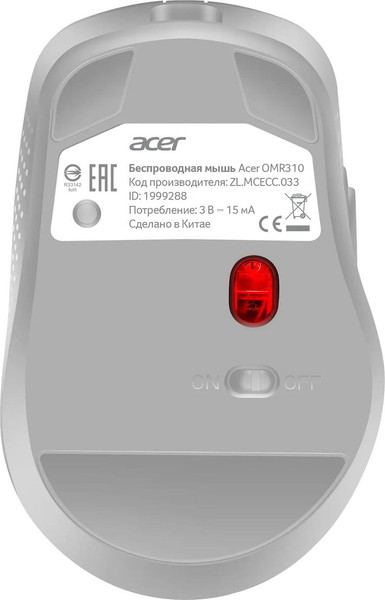 Изображение товара Мышь Acer OMR310 / ZL.MCECC.033 (светло-серый)