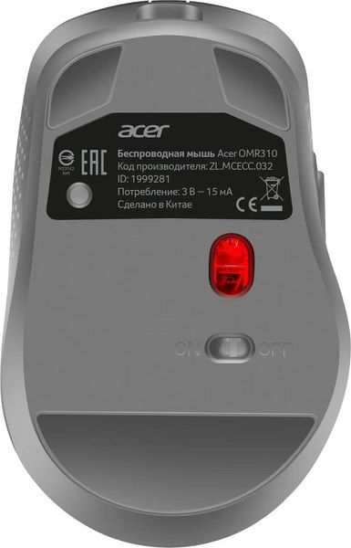 Изображение товара Мышь Acer OMR310 / ZL.MCECC.032 (темно-серый)