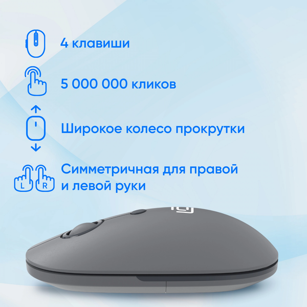 Изображение товара Мышь Оклик 408MW (графит)