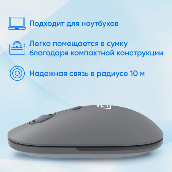 Изображение товара Мышь Оклик 408MW (графит)