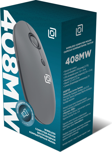Изображение товара Мышь Оклик 408MW (графит)