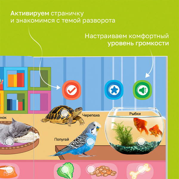 Изображение товара Музыкальная книга BertToys Маленькая нажималка. Все о животных / FD152, твердая обложка