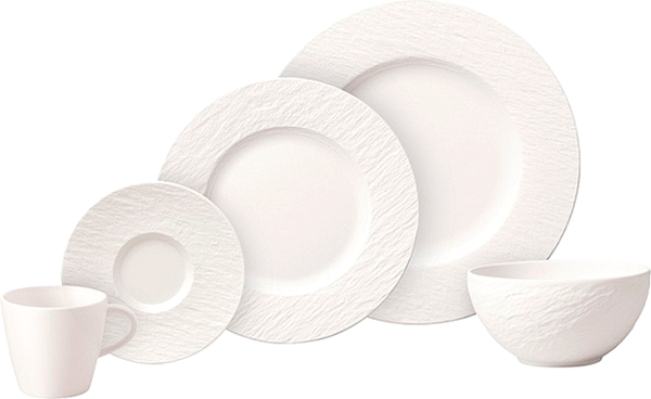 Изображение товара Набор столовой посуды Villeroy & Boch Manufacture Rock Blanc / 10-4240-7335 (20пр)