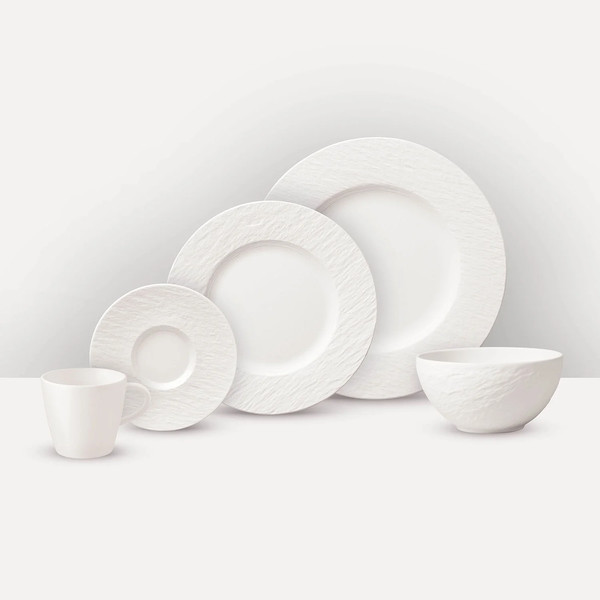 Изображение товара Набор столовой посуды Villeroy & Boch Manufacture Rock Blanc / 10-4240-7335 (20пр)