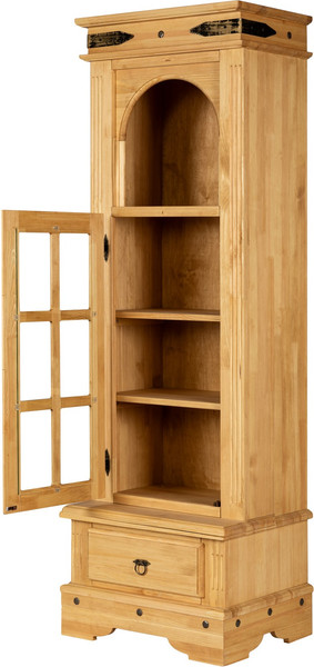 Изображение товара Шкаф-пенал с витриной ФанДОК Викинг 04 / Ф-181.26 (мед)