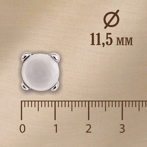 Изображение товара Набор пуговиц Sentex PN-3-11.5 (50шт, белый/серебряный)