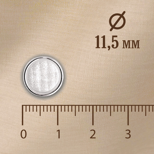 Изображение товара Набор пуговиц Sentex PN-31-11.5 (50шт, белый/серебряный)