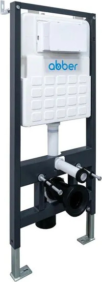 Изображение товара Унитаз подвесной с инсталляцией Abber Bequem AC1100T-AC0105-AC0120 (с кнопкой смыва)