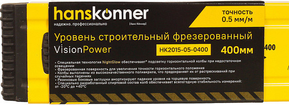 Изображение товара Уровень строительный Hanskonner HK2015-05-0400