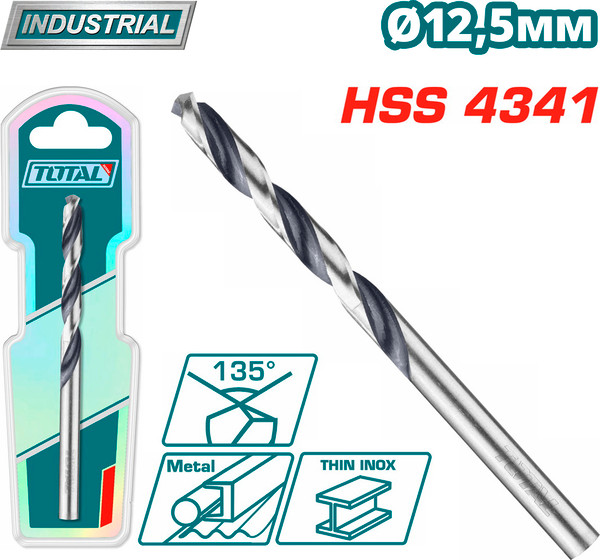 Изображение товара Сверло TOTAL HSS 12.5мм / TAC1201254